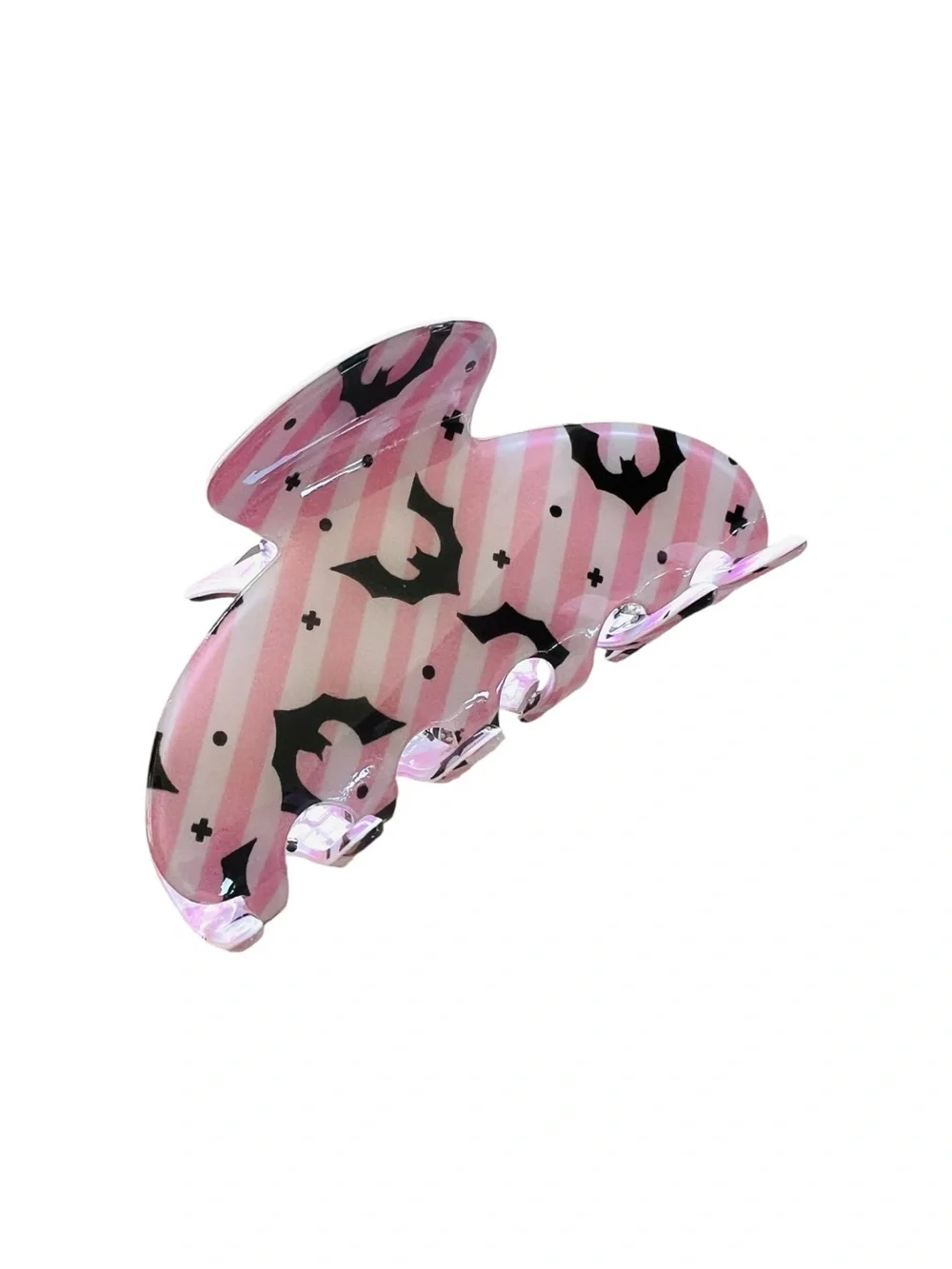 Pink Bat Claw Clip